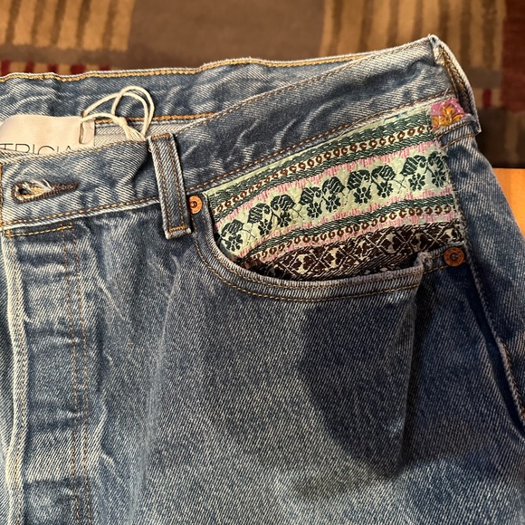 Tricia Fix Free People Levi 501 button up Jeans - Picture 7 of 7